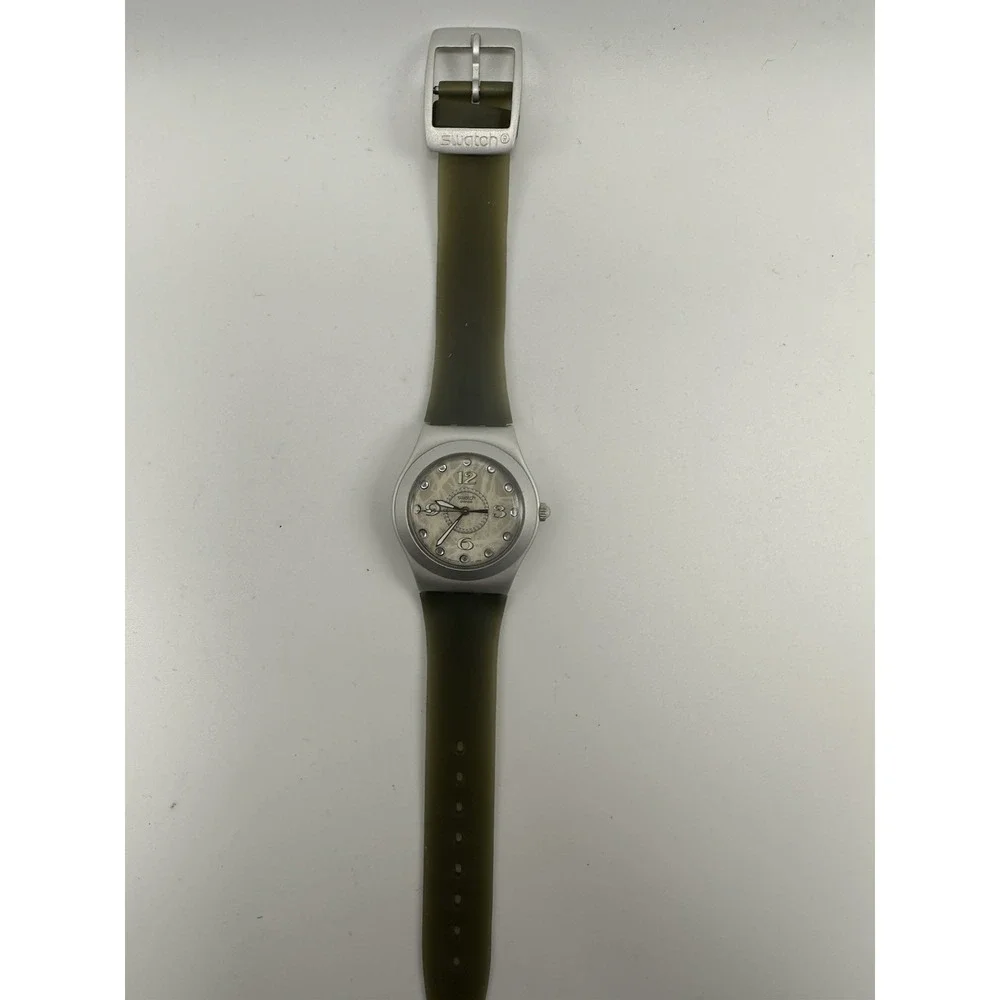 Swatch Watch SPARKLING OLIVE Irony YLS1017 2002 New Battery 33MM 7.5